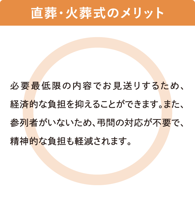経済的・精神的な負担を最小限に抑える｜直葬・火葬式のメリット